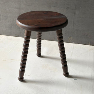 Vintage Turned Wooden Stool