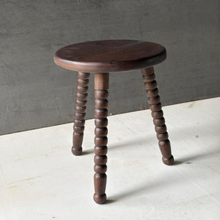 Vintage Turned Wooden Stool