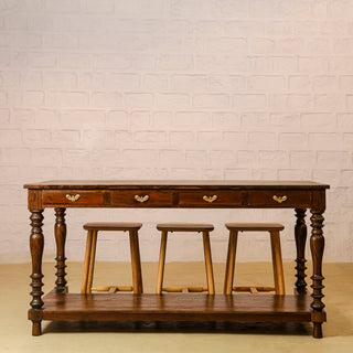 Farmhouse Teak Counter Console