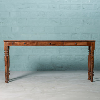 Teak Console Storage Table