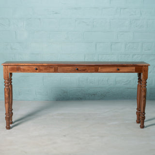 Teak Console Storage Table