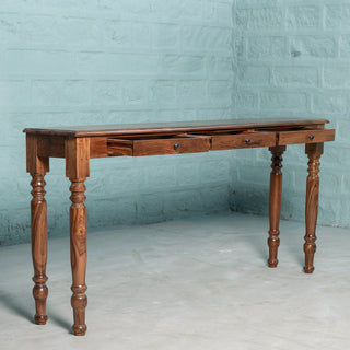 Teak Console Storage Table