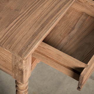 Scalloped Teak Console Table