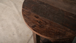 Rustic Wooden Accent Stool