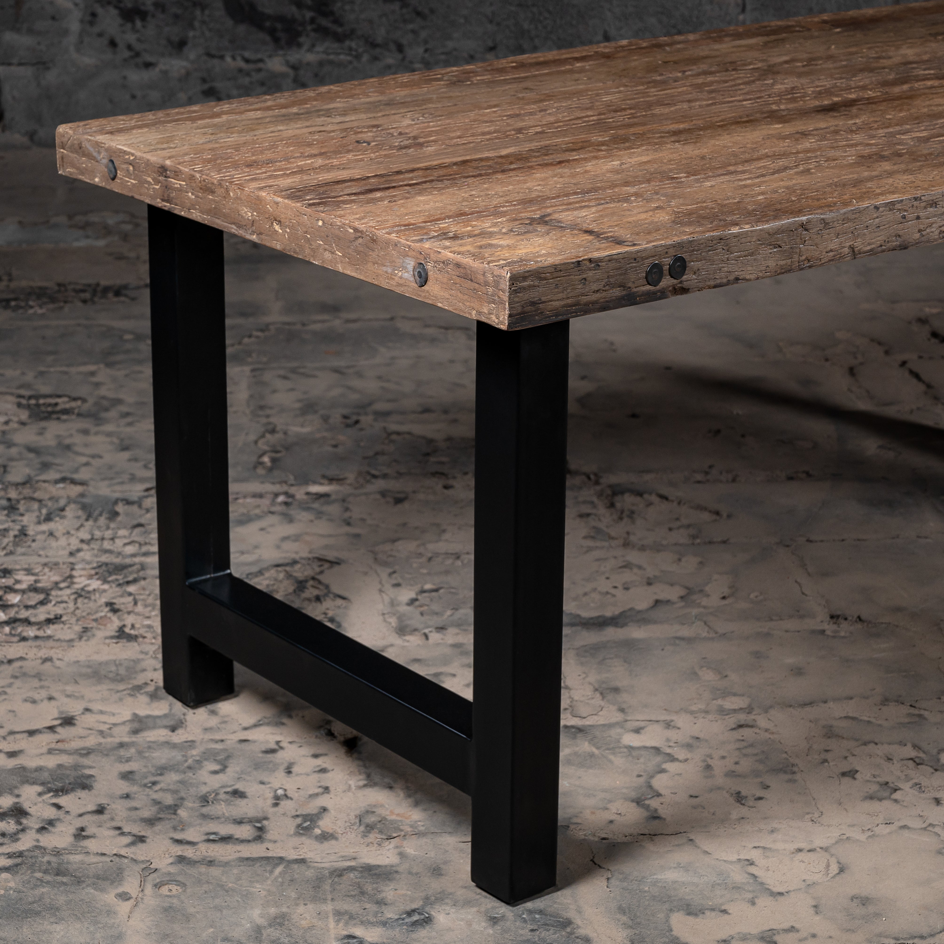 Vintage Reclaimed Weathered Wood dining Table