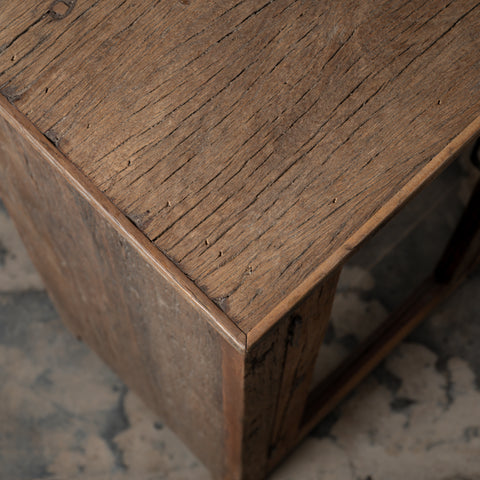 Vintage Weathered Wood Storage Cabinet for Kitchen & Home