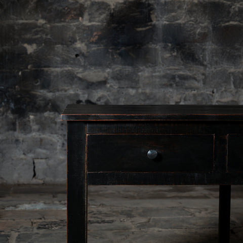 Vintage Reclaimed Wood Kitchen Counter Table With Drawers