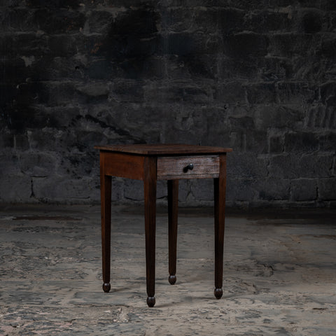 Vintage Reclaimed Neem Wood Bedside Table With Drawer