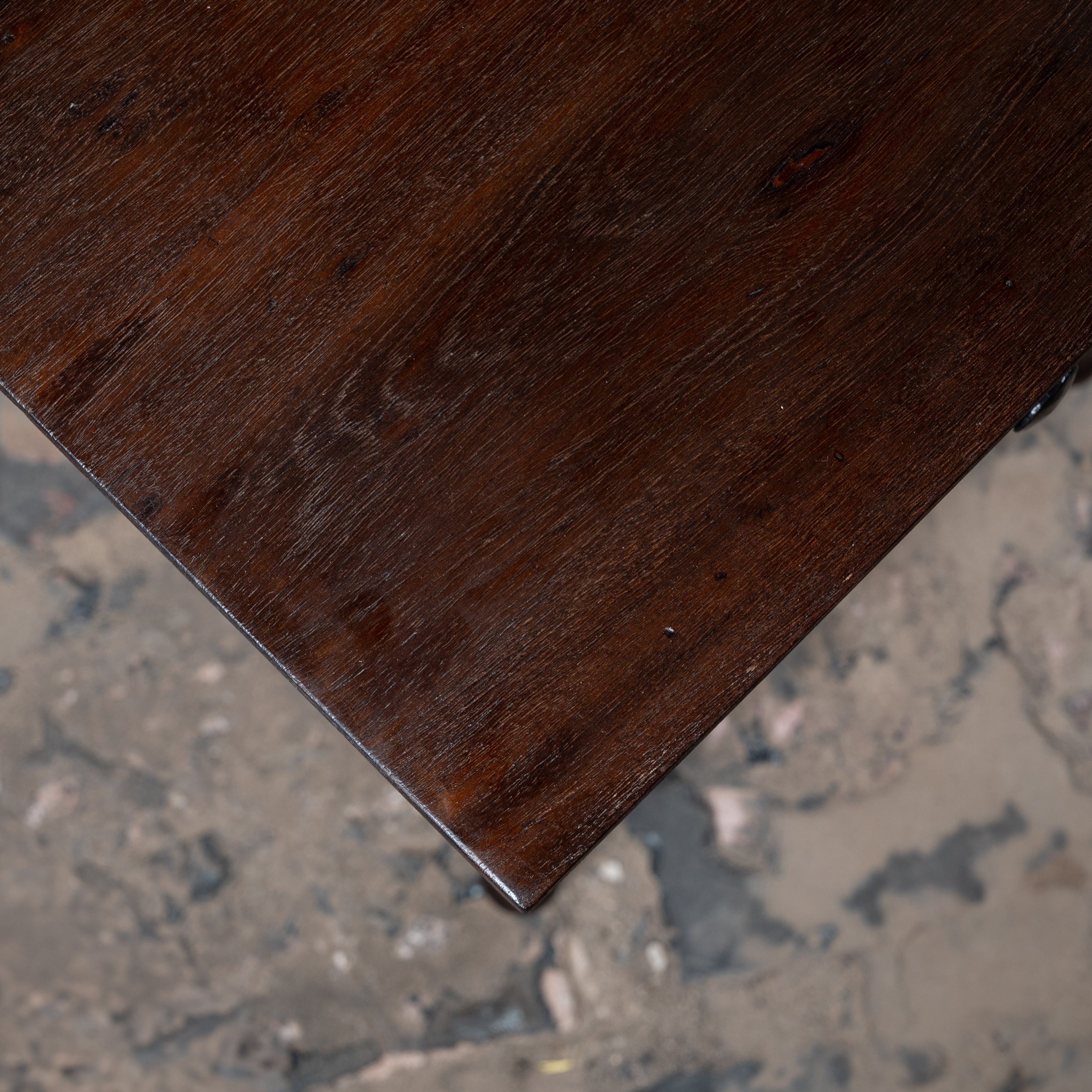 Vintage Reclaimed Neem Wood Bedside Table With Drawer