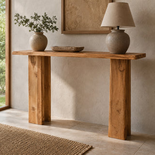Natural Teak Console Table