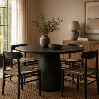 Black Pedestal Dining Table