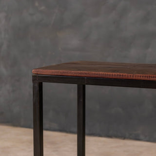 Compact Wood Metal Stool