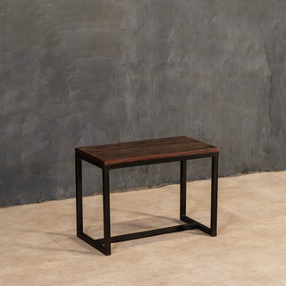 Compact Wood Metal Stool