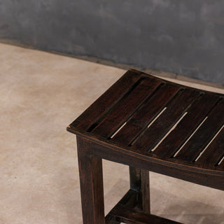 Curved Seat Wooden Stool