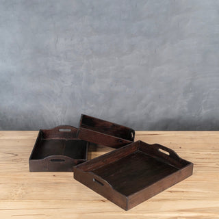 Dark Walnut Serving Trays