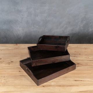 Dark Walnut Serving Trays