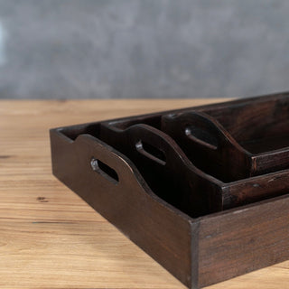 Dark Walnut Serving Trays