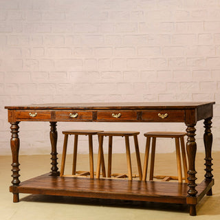 Farmhouse Teak Counter Console