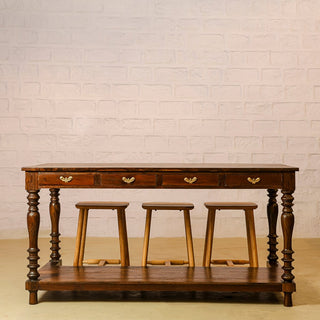 Farmhouse Teak Counter Console
