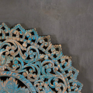 Hand Carved Mandala Wall Panel