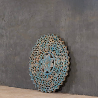 Hand Carved Mandala Wall Panel