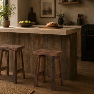 Handcrafted Reclaimed Wood Stool