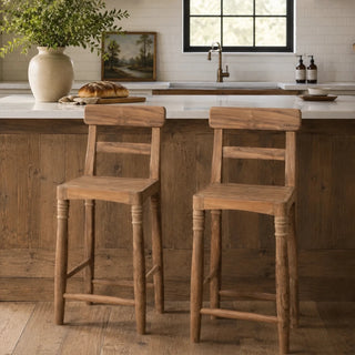 Handcrafted Teak Counter Chair