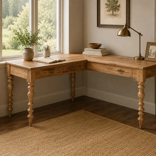 Hawthorne Teak Corner Writing Desk