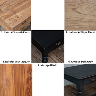 Teakwood Double Drawer Desk