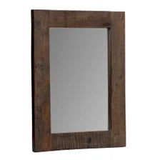 Handcrafted Reclaimed Wood Wall Mirror – Rustic Rectangular Farmhouse Décor for Bathroom, Bedroom and Entryway