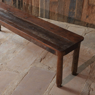 Minimalist Reclaimed Wood Bench