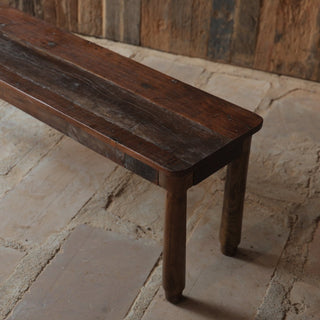 Minimalist Reclaimed Wood Bench