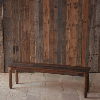 Minimalist Reclaimed Wood Bench