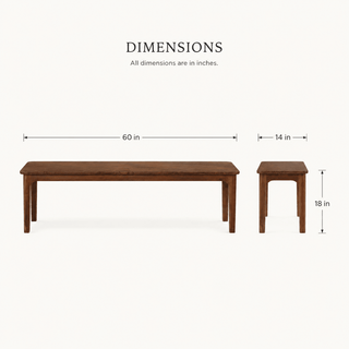 Minimalist Teak Dining Bench