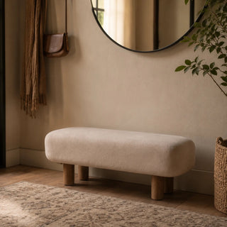 Modern Upholstered Wooden Bench