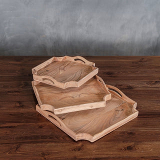 Natural Wooden Serving Trays