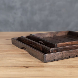 Rustic Reclaimed Teak Tray Set