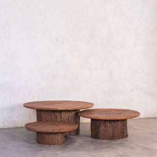 Rustic Round Nested Coffee Tables