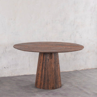 Rustic Round Pedestal Dining Table