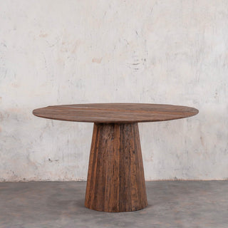 Rustic Round Pedestal Dining Table