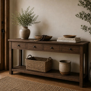 Sleeper's Sanctuary Drawered Console with shelf