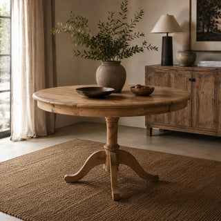 Teak Pedestal Dining Table
