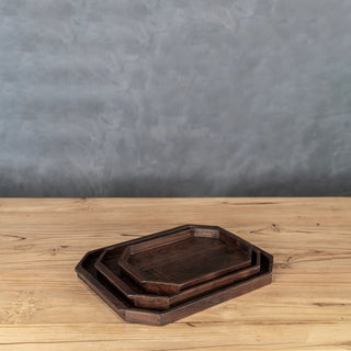 Teak Wood Tray Set