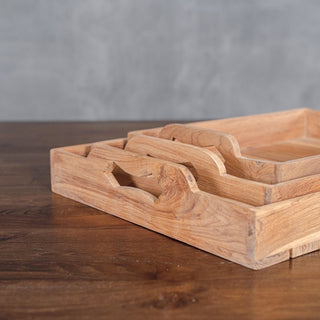 Teak Wood Tray Set