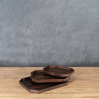 Teak Wood Tray Set