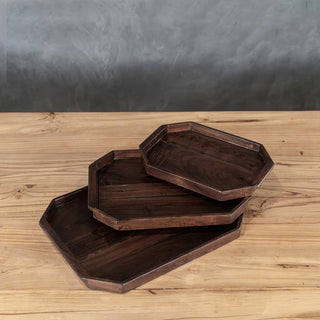 Teak Wood Tray Set