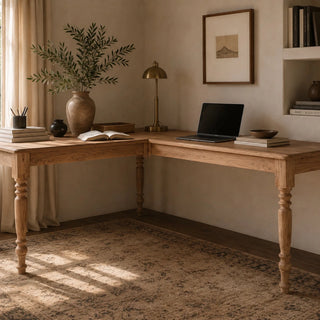 Teakwood Corner Writing Desk