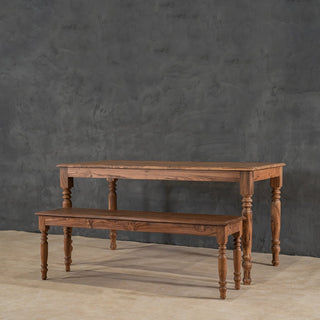 Teakwood Dining Bench Set