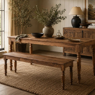 Teakwood Dining Bench Set