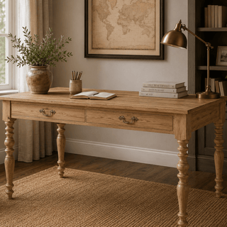Teakwood Double Drawer Desk